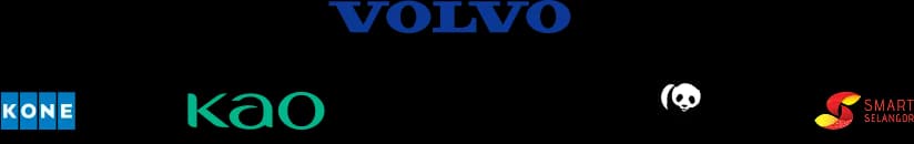 Trusted corporate interior design clients including Tupperware, Fuji Xerox, OCBC Bank, Nike, Hilton, BASF, Publicis Groupe, and General Mills - Malaysia office design